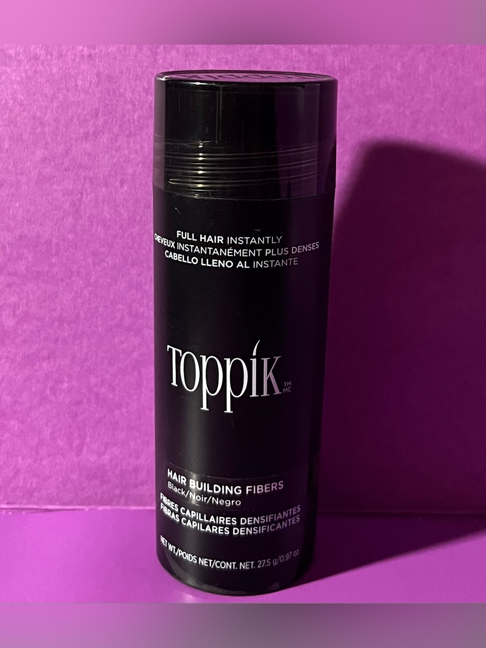 TOPPIK - Black Hair Building Fibers - Instant Hair Thickening - UNISEX